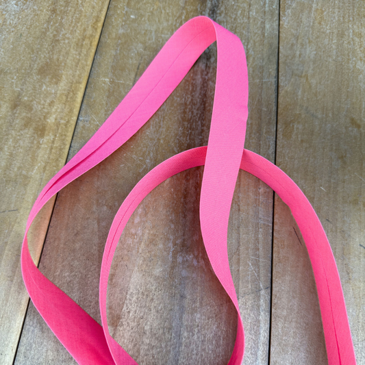 Bias Binding in Hot Pink - 1" Single Fold - Sold by the Yard