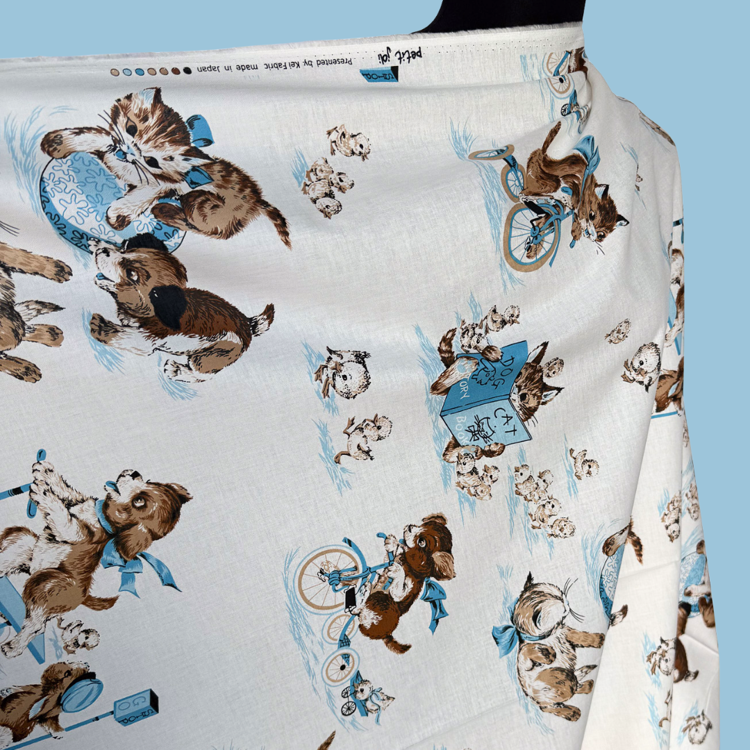 Storybook Puppies - Japanese Cotton Shirting