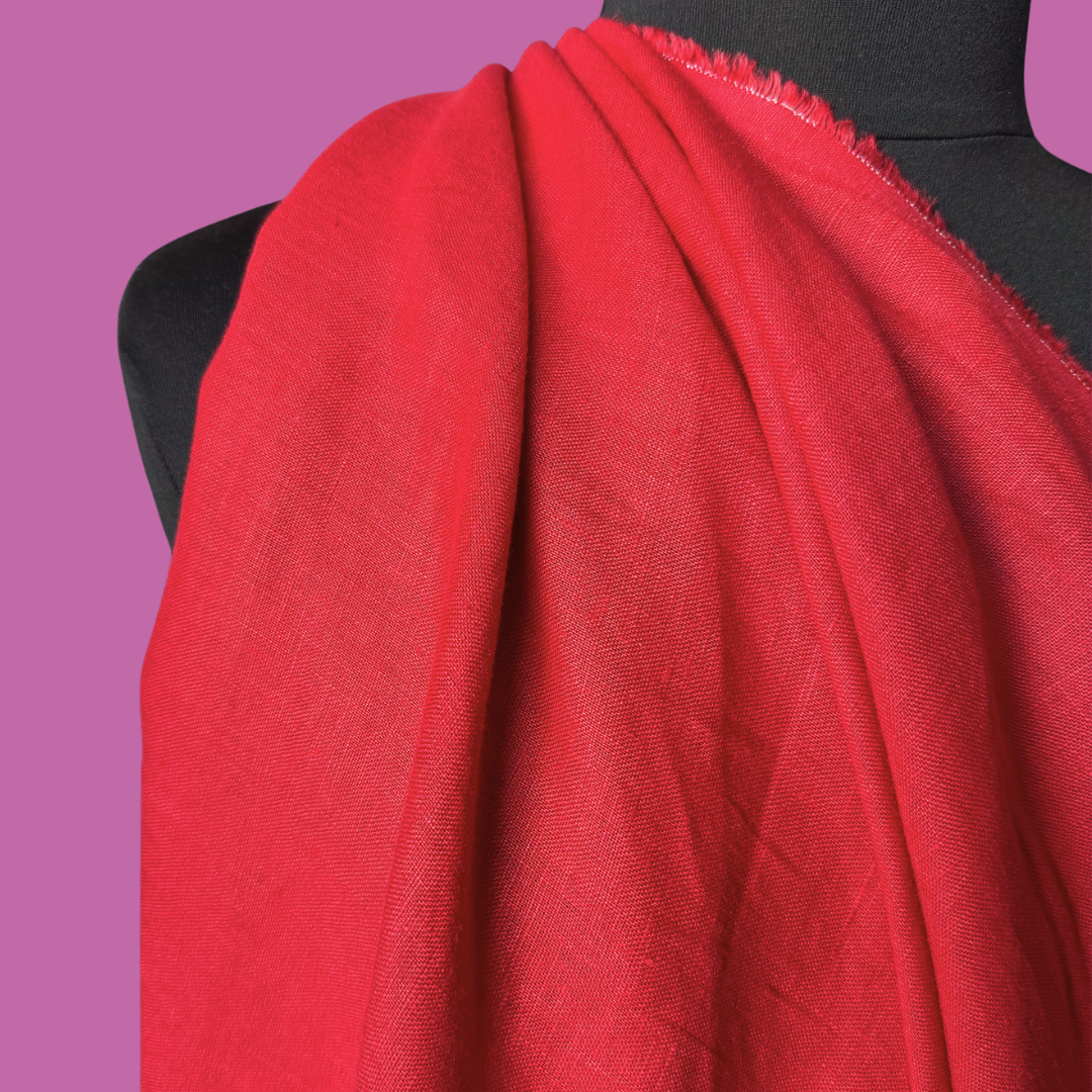 Midweight Stonewashed Linen - Cardinal