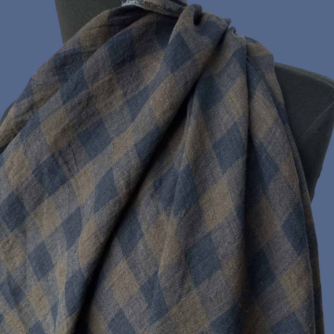 Luminous Linen - Gingham - Toasted Pecan