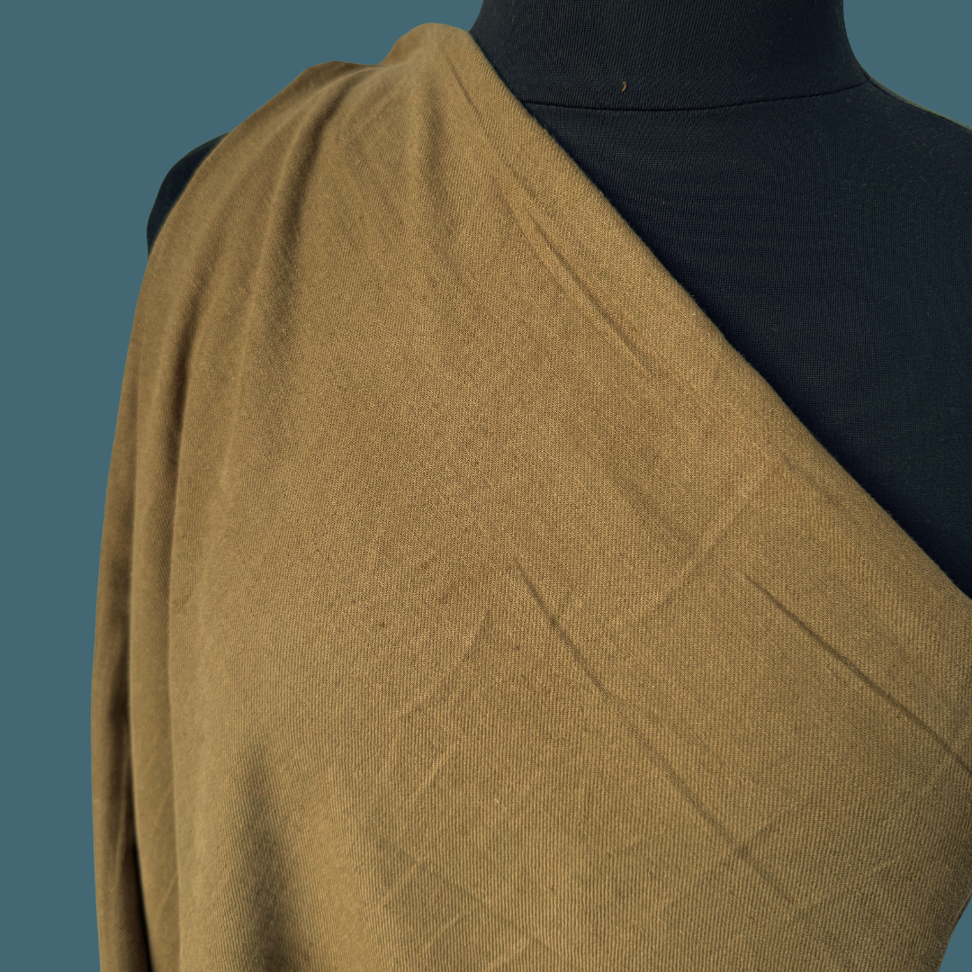 Midweight Linen Cotton Twill - Olive Oil