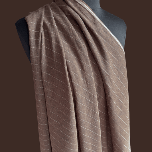 Coffeehouse Linen Cotton Twill - Coffee Stripe