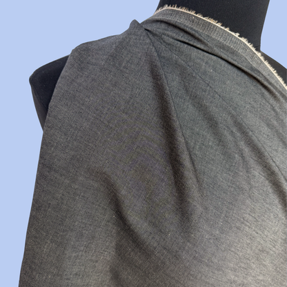 Graphite Cotton Chambray - Deadstock