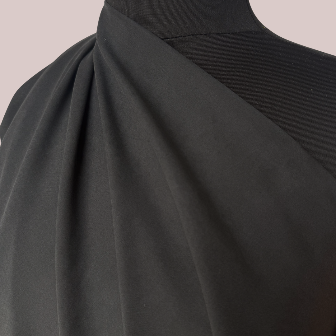 Sandwashed Silk in Black - Deadstock