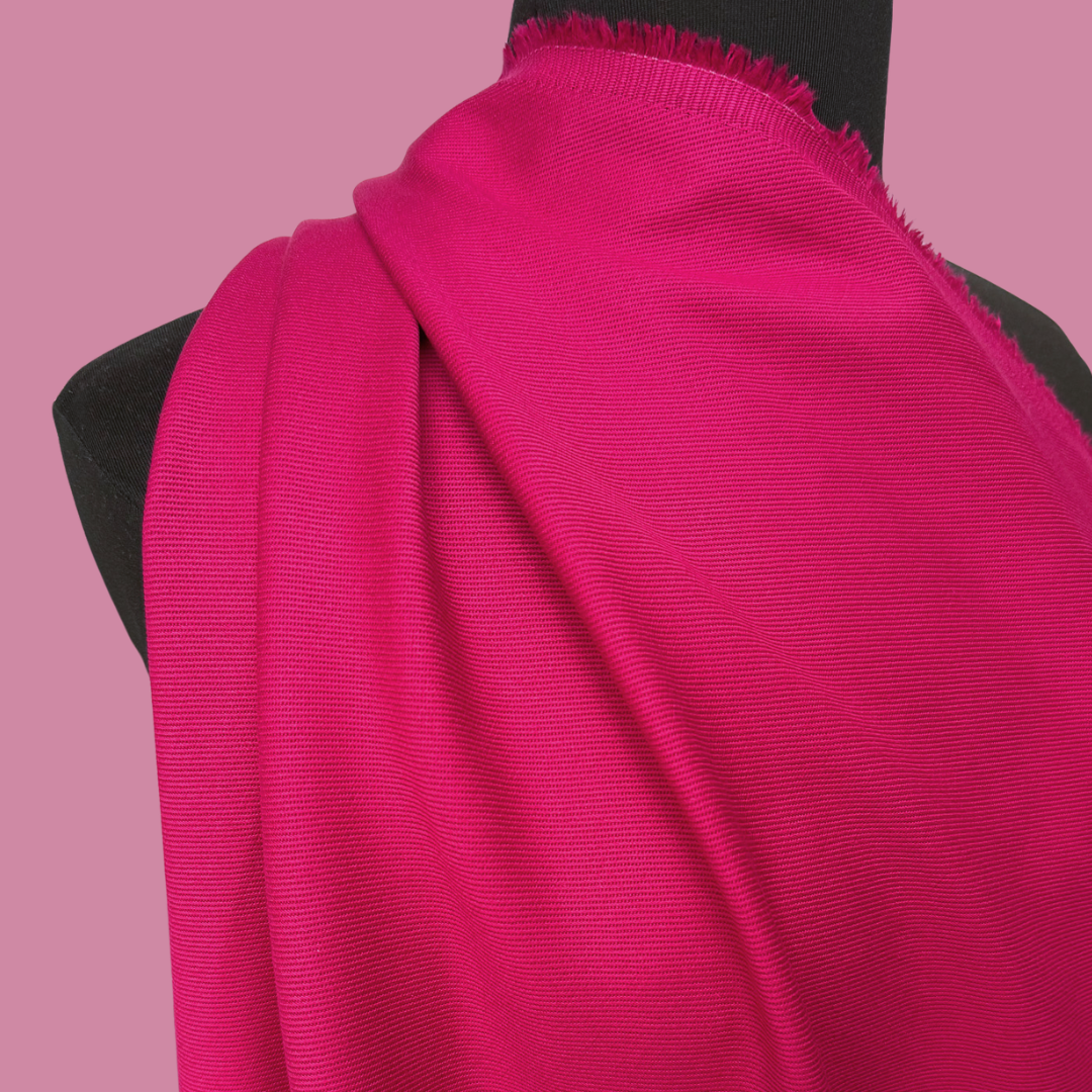 Brushed Bull Denim in Magenta