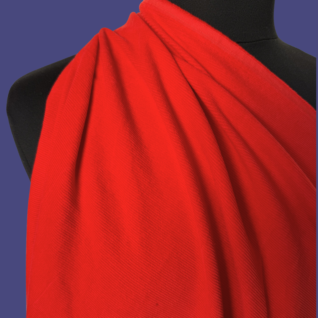 Midweight Cotton Corduroy - Hot Red