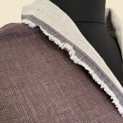 Sashiko-Textured Linen–Cotton Double Gauze