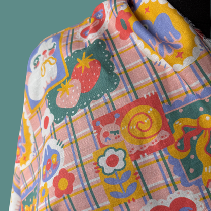 Pastel Patchwork - Collab Print Run with So Lazo - Linen Cotton