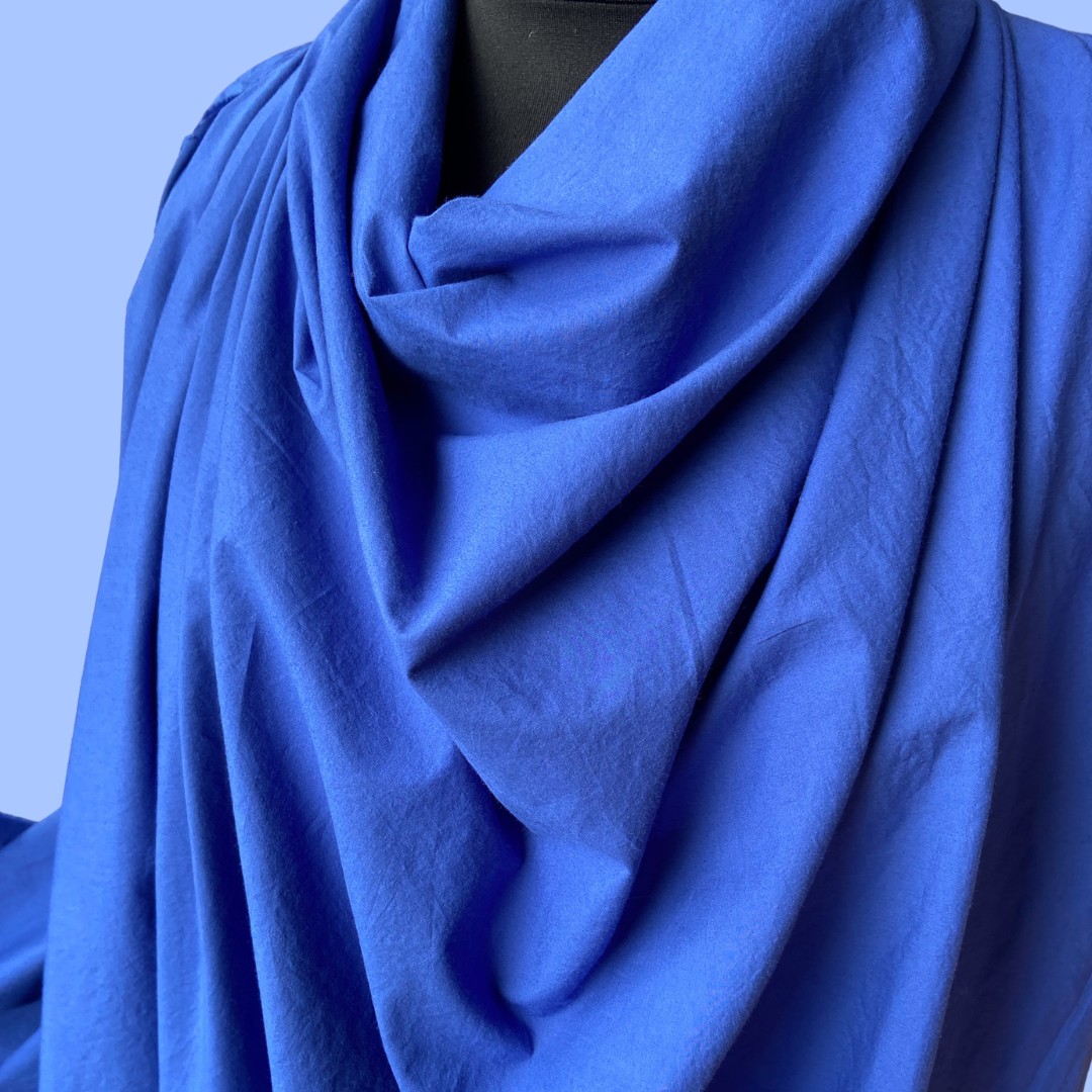 Sandwashed Cotton Poplin - Cobalt