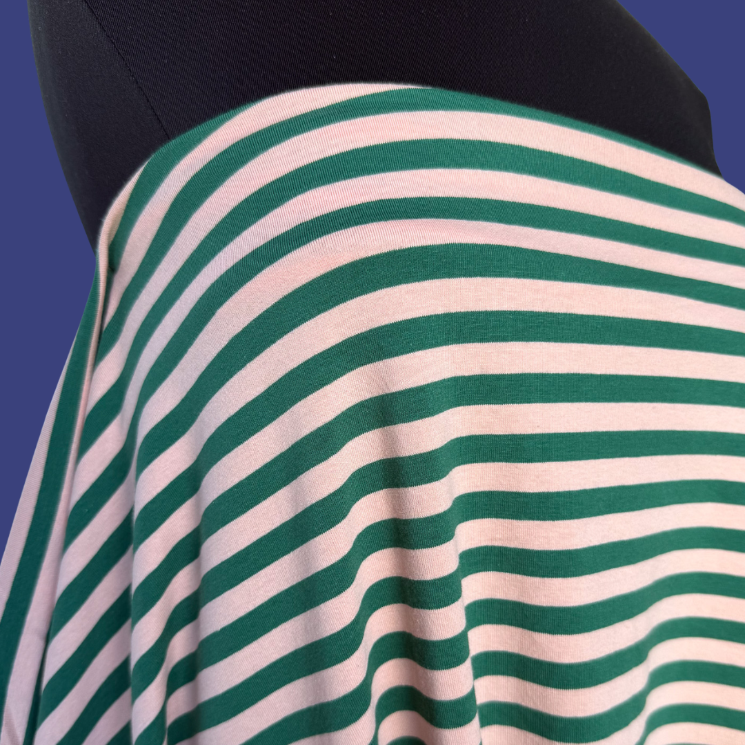 Cabin Stripe Jersey - Apricot/Kelly