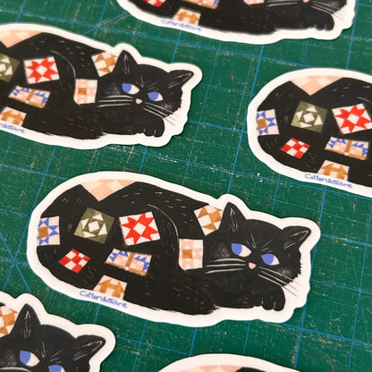 Quilty Cat Sticker