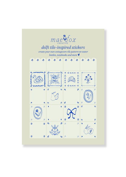 Delft Tile Sticker Sheet