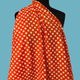 Hot Orange Gingham - Cotton Screen Print