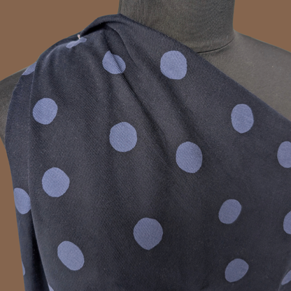 Big Polka Dot on Navy Midweight Corduroy