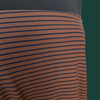 Ribbed Mini Stripe - Cocoa Nib