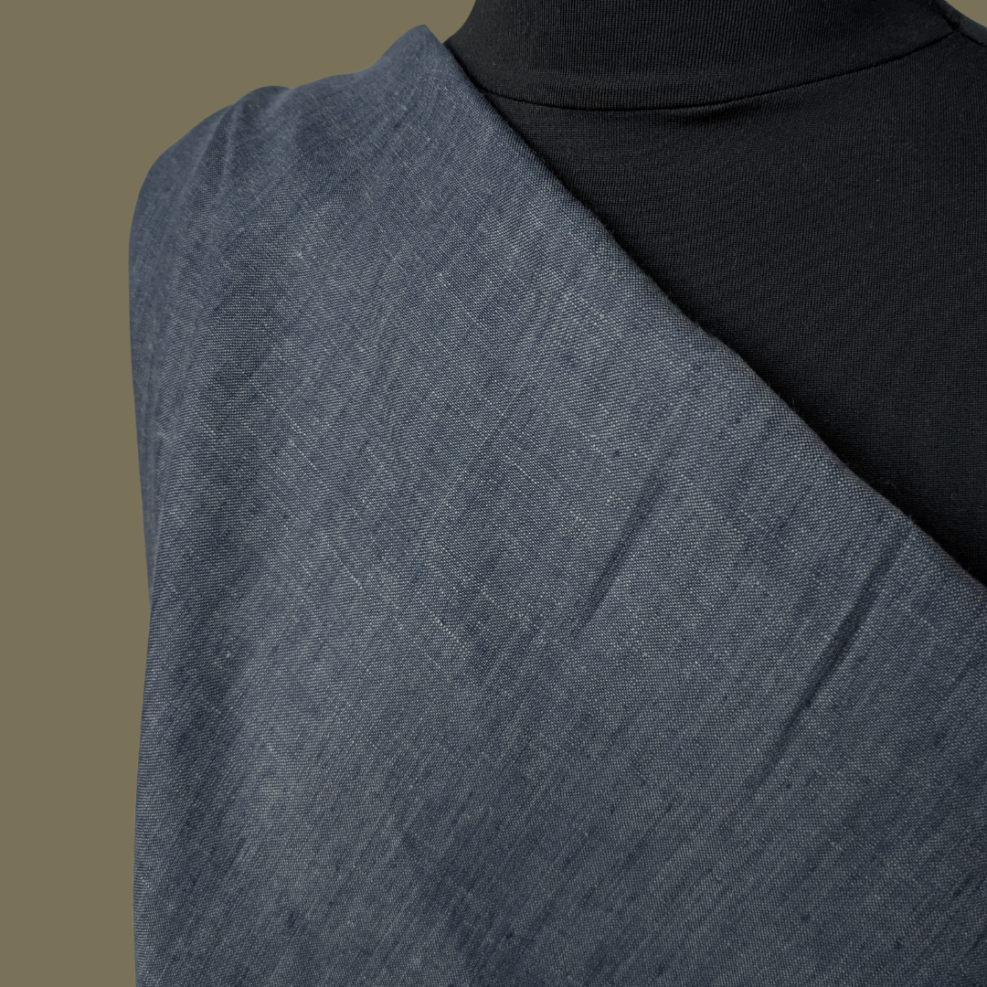 Indigo Soft Washed Linen - Deadstock