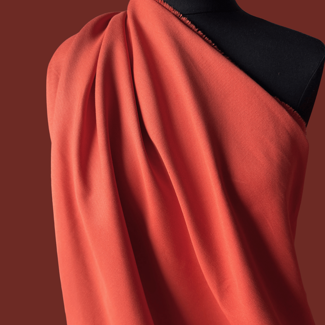 Brushed Bull Denim in Pumpkin