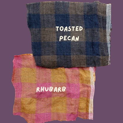 Luminous Linen - Gingham - Rhubarb