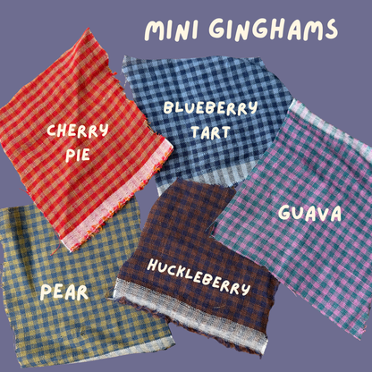 Mini Gingham Linen - Blueberry Tart
