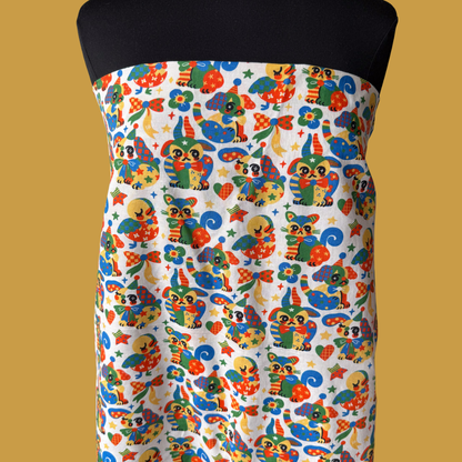 Retro Nostalgia - Collab Print Run with So Lazo - Linen Cotton