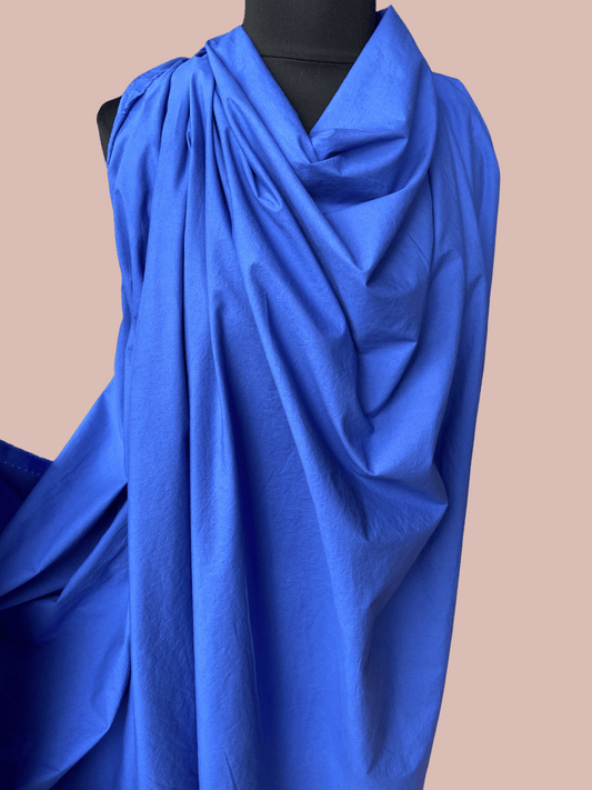 Sandwashed Cotton Poplin - Cobalt