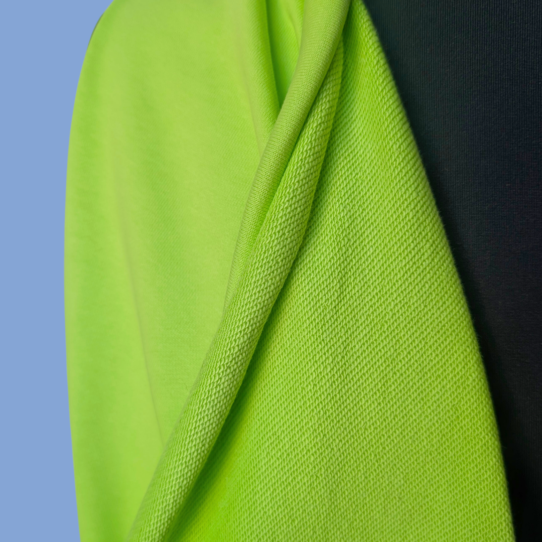 Heavyweight Cotton French Terry in Highlighter