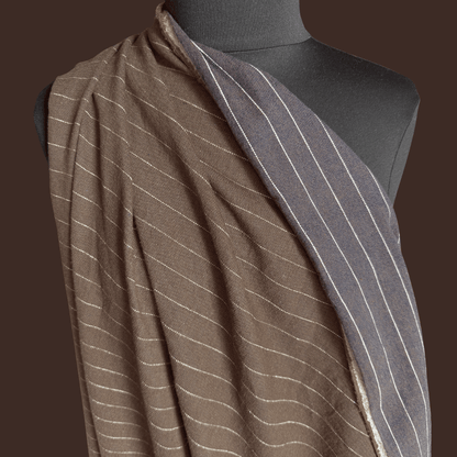 Coffeehouse Linen Cotton Twill - Coffee Stripe