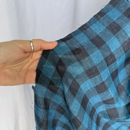 Luminous Linen - Gingham - Twilight Blue