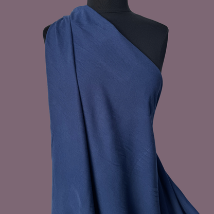 Midweight Linen Cotton Twill - Soft Navy
