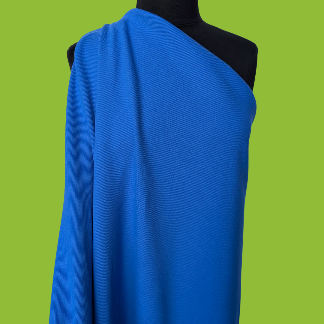 Heavy Cotton Spandex Rib Knit in Cobalt
