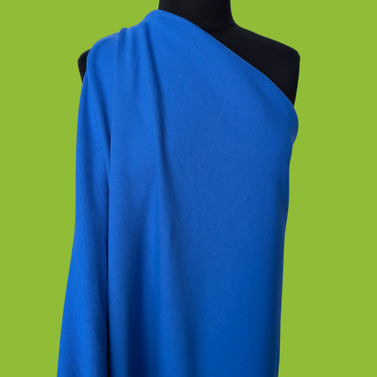 Heavy Cotton Spandex Rib Knit in Cobalt