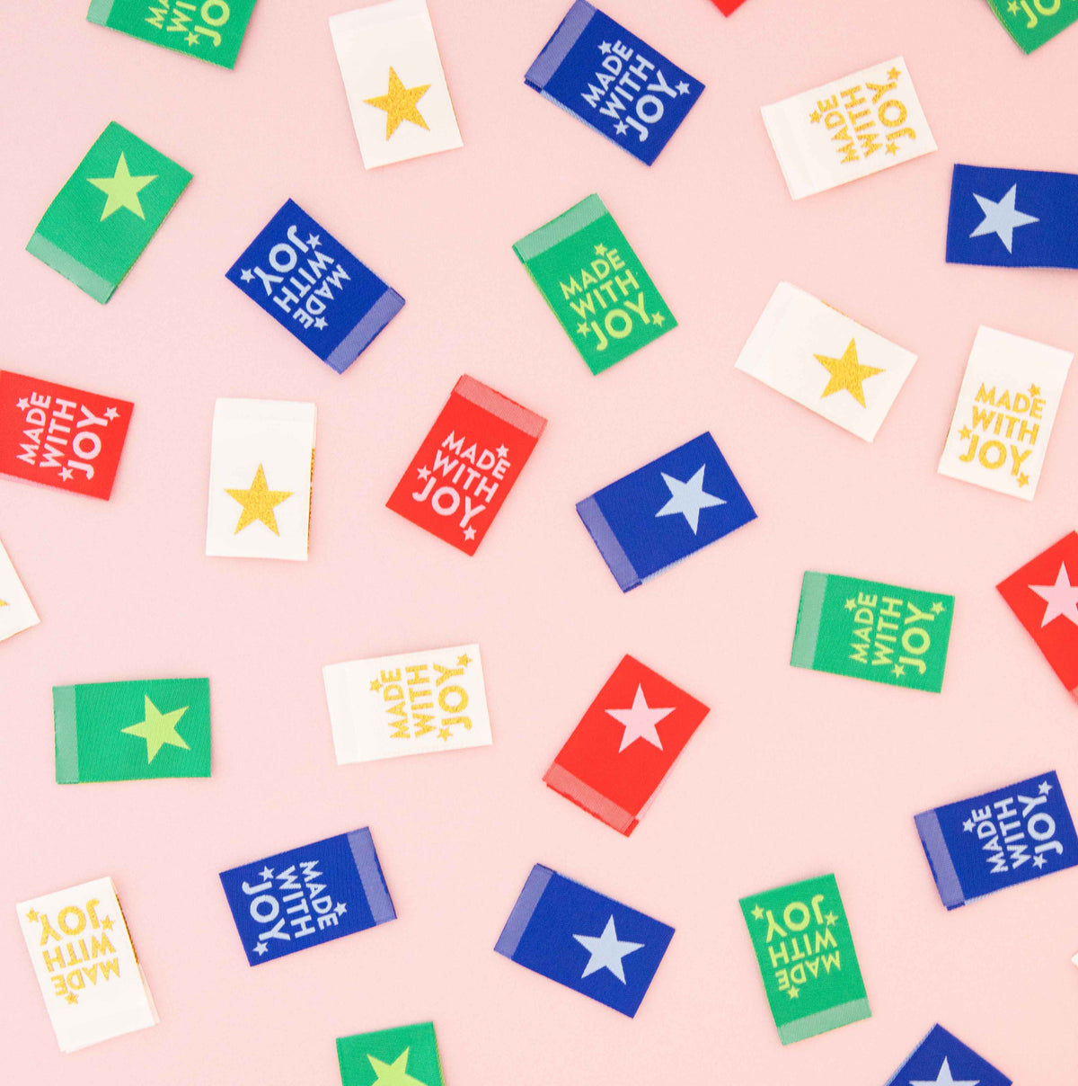 Woven Sew In Labels - Made with Joy Reversible Multipack