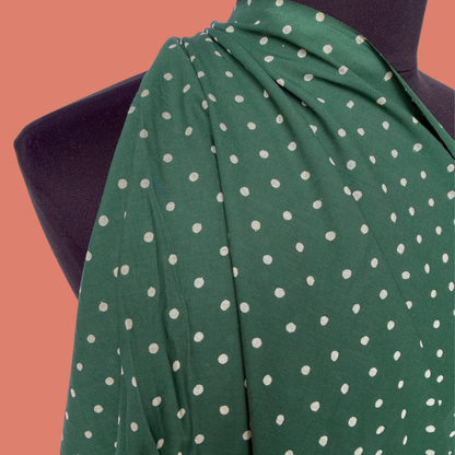 Classic Polka Dot in Emerald - Screen Print Cotton