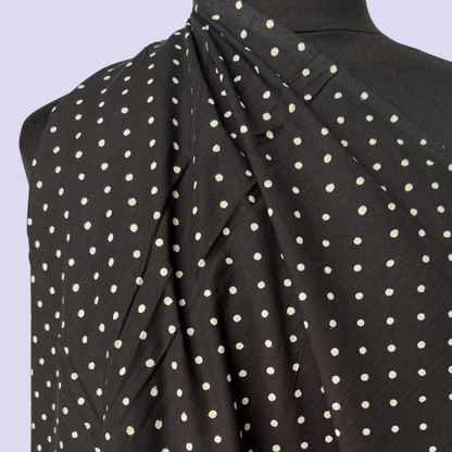 Classic Polka Dot in Black - Screen Print Cotton