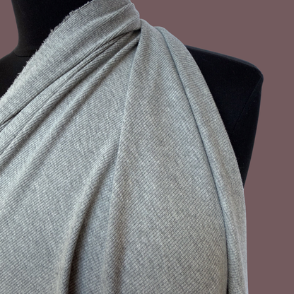 Grey Midweight Cotton Rib - Deadstock