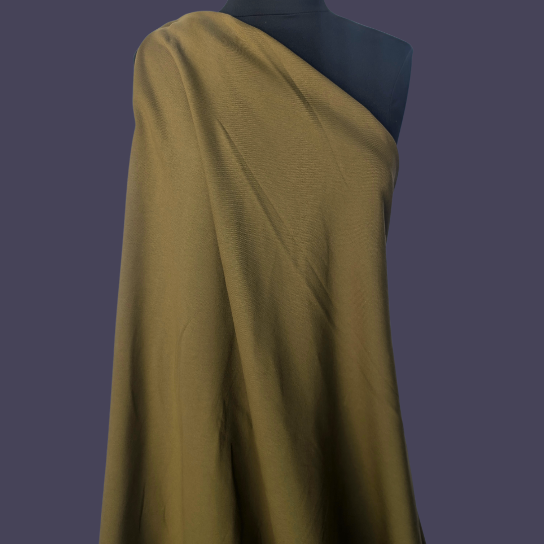 Heavyweight Cotton French Terry in Olive Khaki