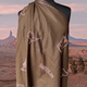 Wild West in Cocoa - Custom Embroidery on Linen Cotton