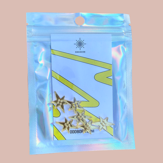Gold North Star Button Set - 0.75"