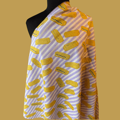 Butter in Lilac - Exclusive Screen Print on Linen Cotton