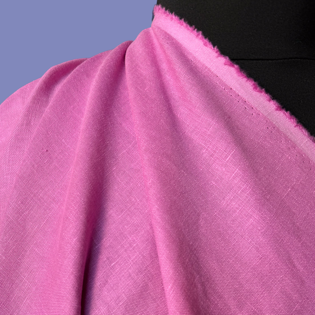 Midweight Stonewashed Linen - Bubblegum
