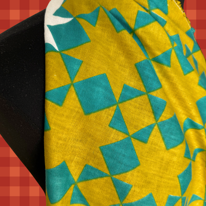 Patchwork Star in Pistachio Party by Kristy Kay - Linen Rayon
