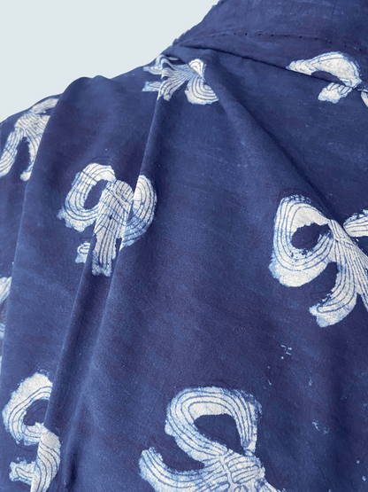 Bowie - Hey Sew Sister x Fluid + Drape - Indigo Organic Cotton