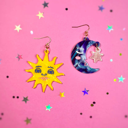 Astro Sun + Moon Statement Earrings