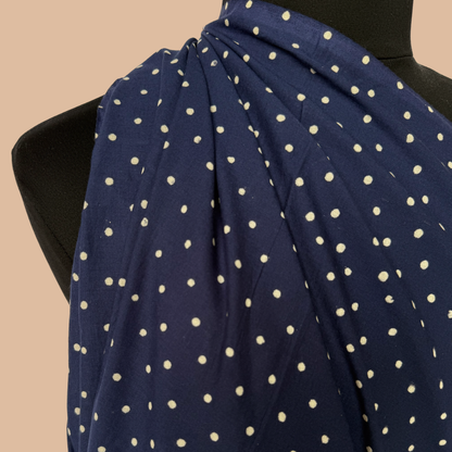 Classic Polka Dot in Navy - Screen Print Cotton