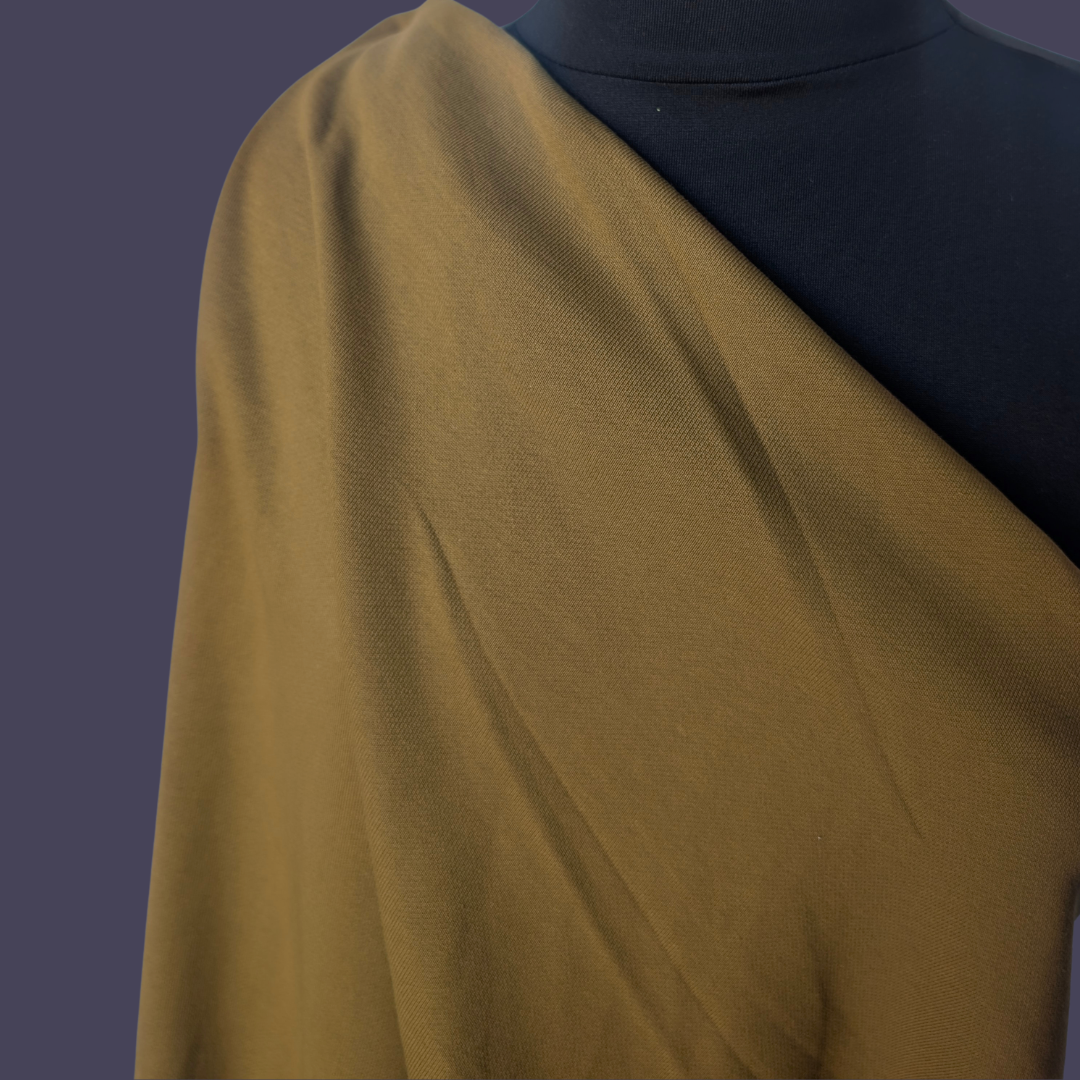 Heavyweight Cotton French Terry in Olive Khaki