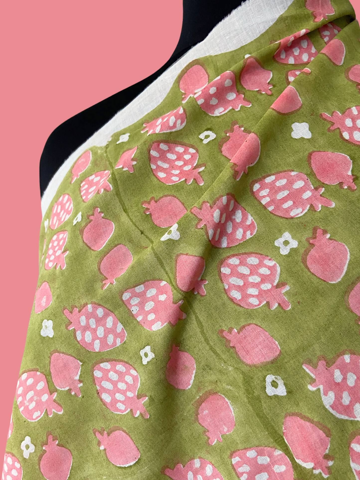 "Juicy" in Sour Fruit - Exclusive Block Print on Organic Cotton