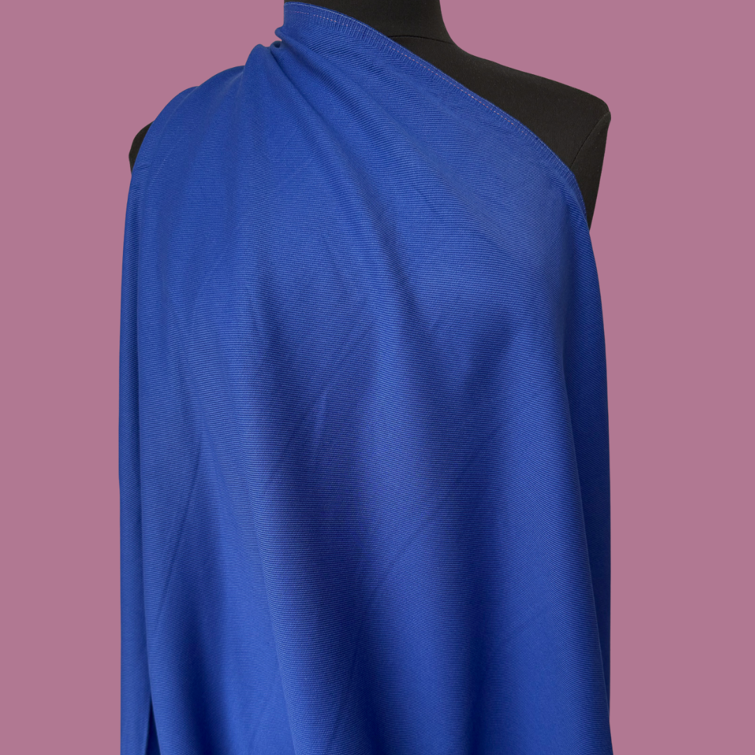 Brushed Bull Denim in Cobalt Blue