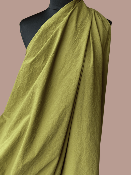 Sandwashed Cotton Poplin - Split Pea