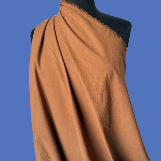 Sandwashed Cotton Poplin - Chestnut