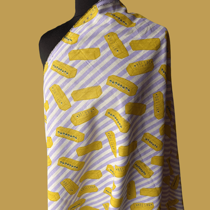 Butter in Lilac - Exclusive Screen Print on Linen Cotton